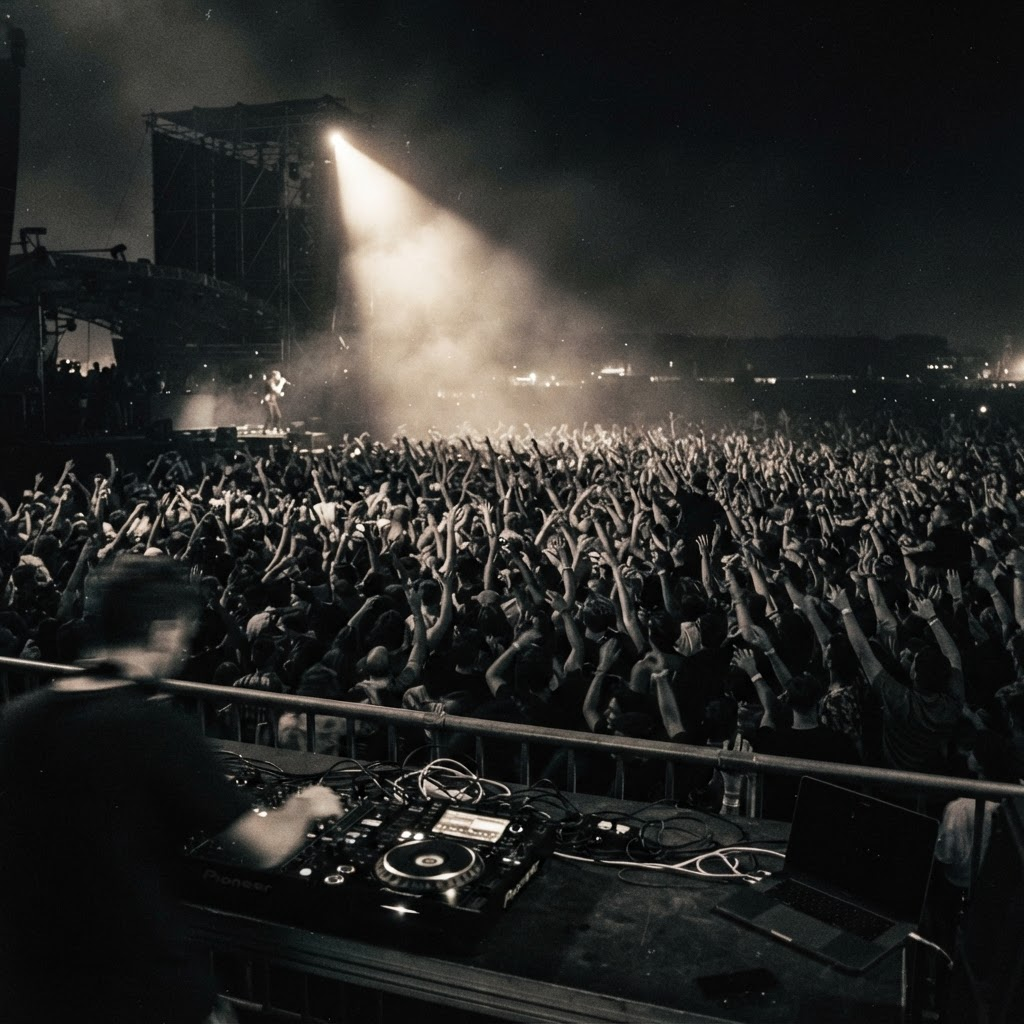 Crowd from the DJ booth