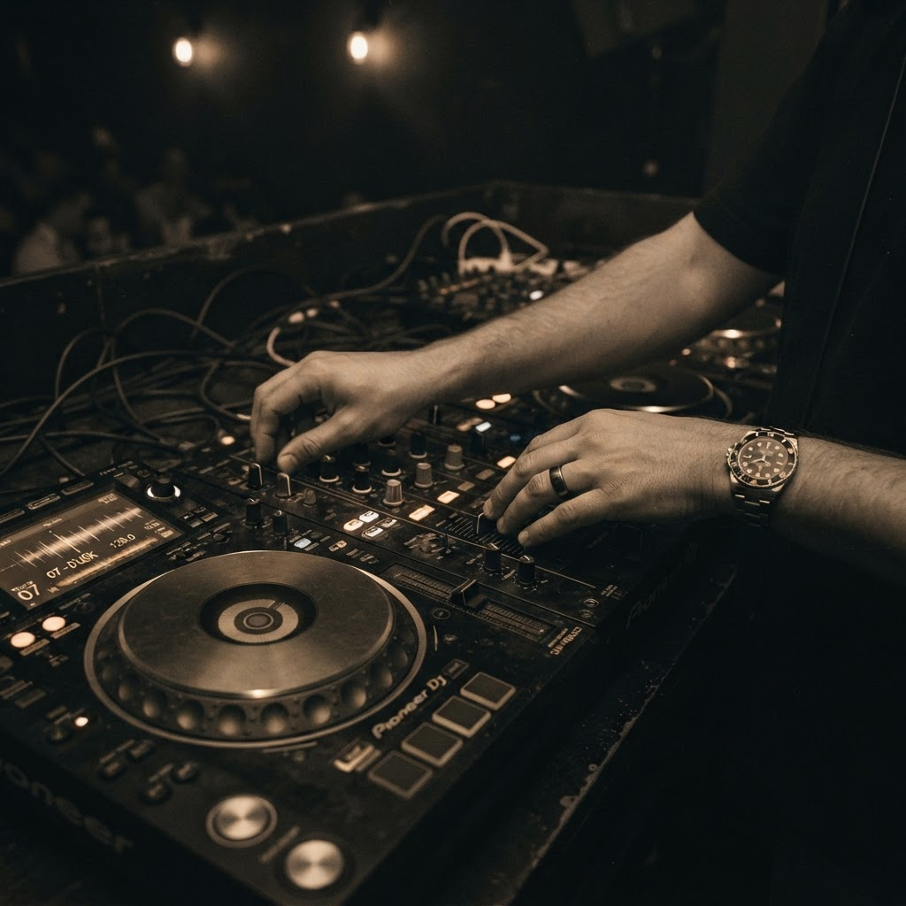 Hands on the mixer
